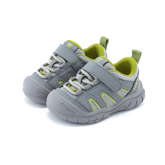 E25A085 AllDay StepEase Sneakers (Grey & Lime)