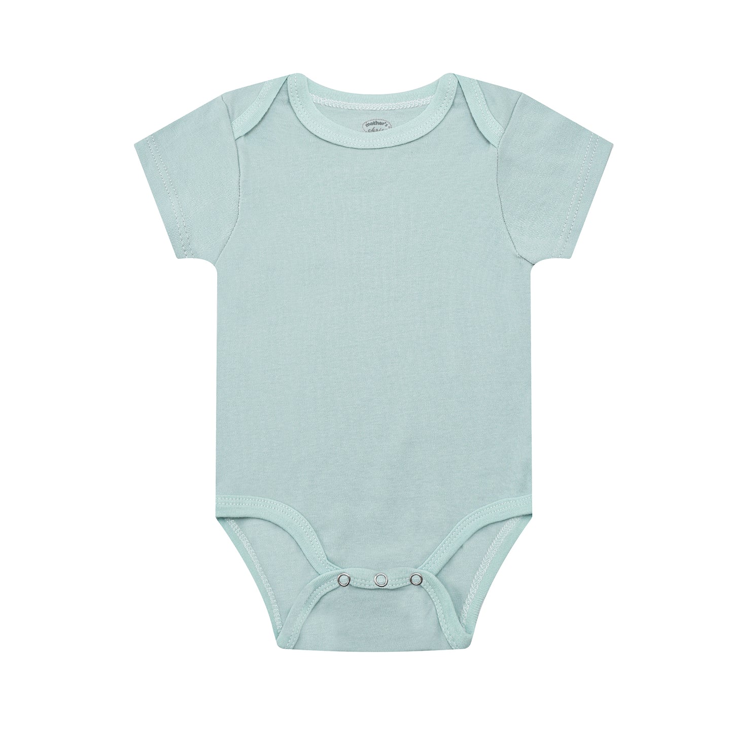 MOTHER'S CHOICE 3-Pc 100% Cotton Short Sleeve Bodysuits (Mint / Brown Dino)