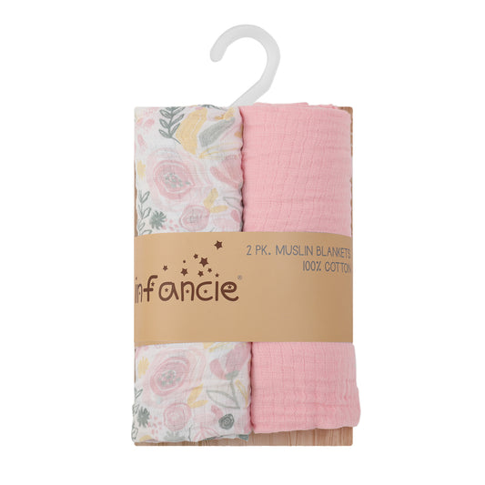 Infancie 2-Pc Muslin Receiver (Rose)