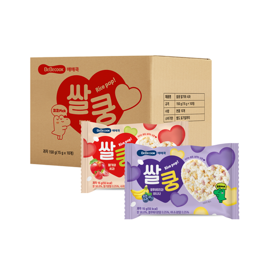 BeBecook - 10-Pk King Rice Puff (5 x Strawberry, 5 x Blueberry)