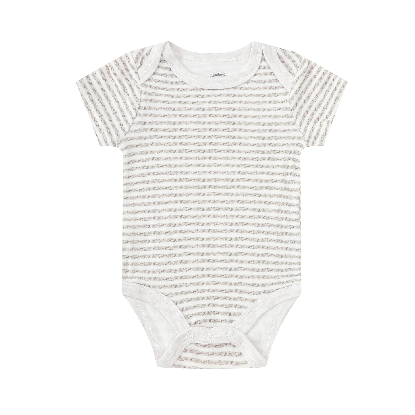 MOTHER'S CHOICE 3-Pc 100% Cotton Short Sleeve Bodysuits (Beige, Bear, Little Bear Hugs)