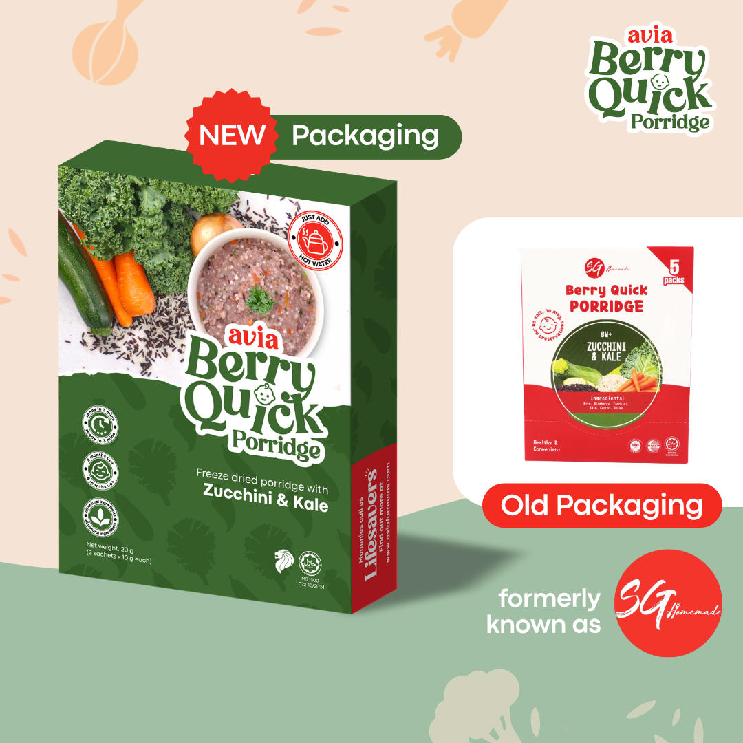AVIA - Berry Quick Porridge Zucchini and Kale (10g x 2)