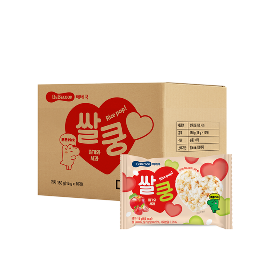 BeBecook - 10-Pk King Rice Puff (Strawberry & Apple)