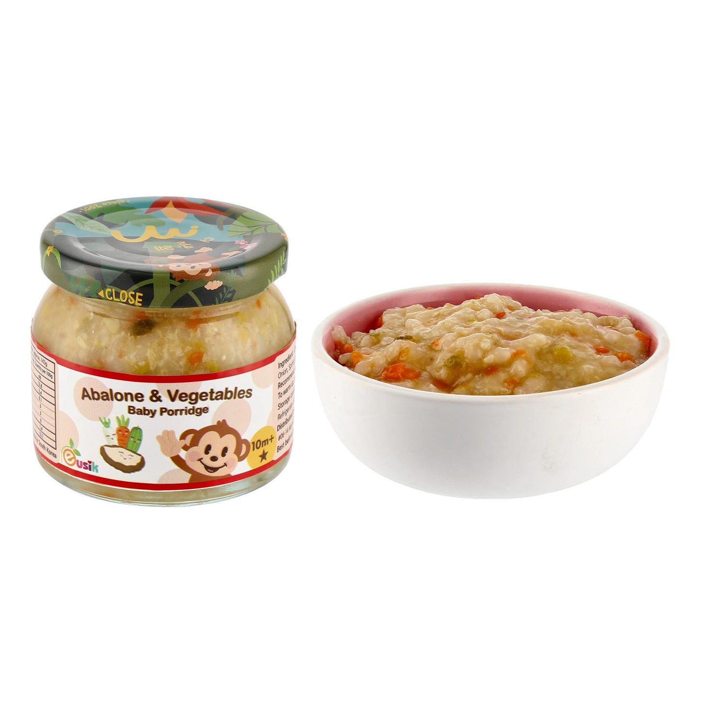 Eusik  - 8-Pk Baby Rice Porridge Select (Abalone & Vegetables) 145g, 10mths+