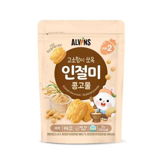 Alvins - Korean Rice Cake Snack (Injeolmi) 30g