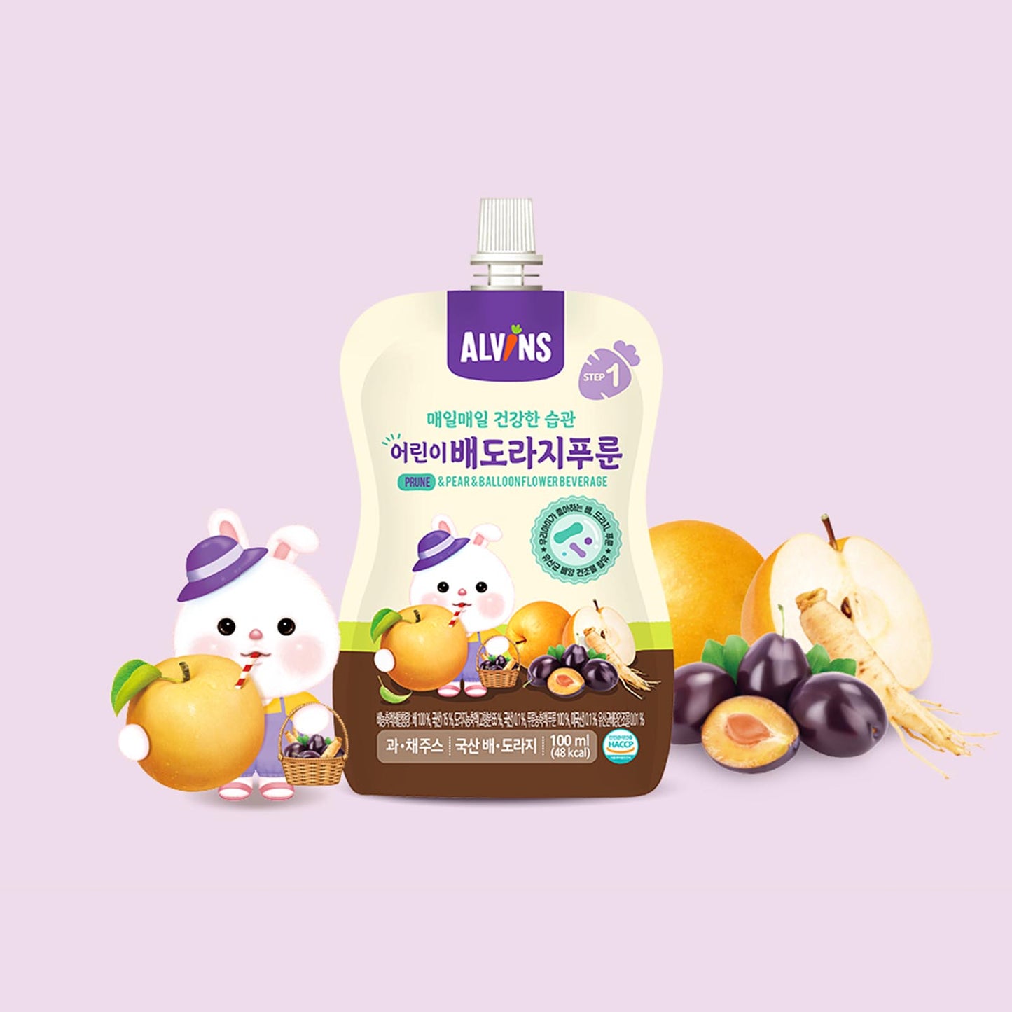 Alvins - 10-Pk Korean Pear Juice with Bellflower and Prune 100ml