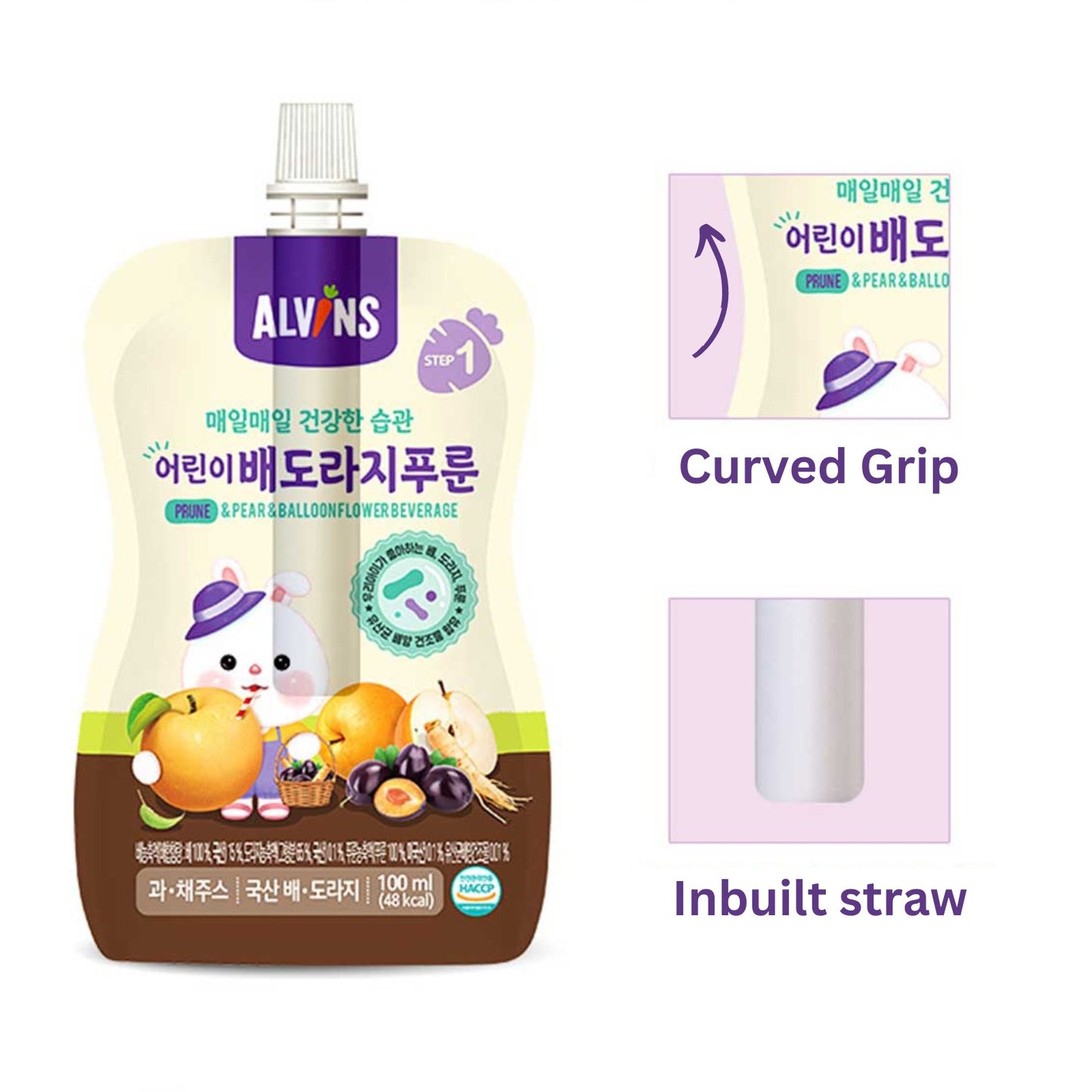 Alvins - 10-Pk Korean Pear Juice with Bellflower and Prune 100ml