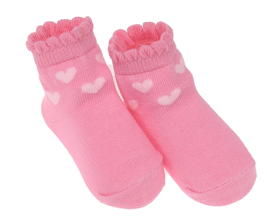 INFANCIE 6-Pk Newborn Baby Socks Set (0-6m, Pink, I Love Mommy)