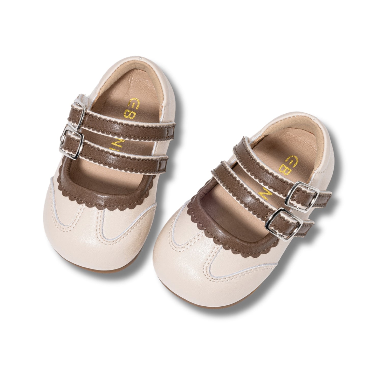 EBmini - E25C196 Twilight Duo-Strap Mary Janes (Cream)