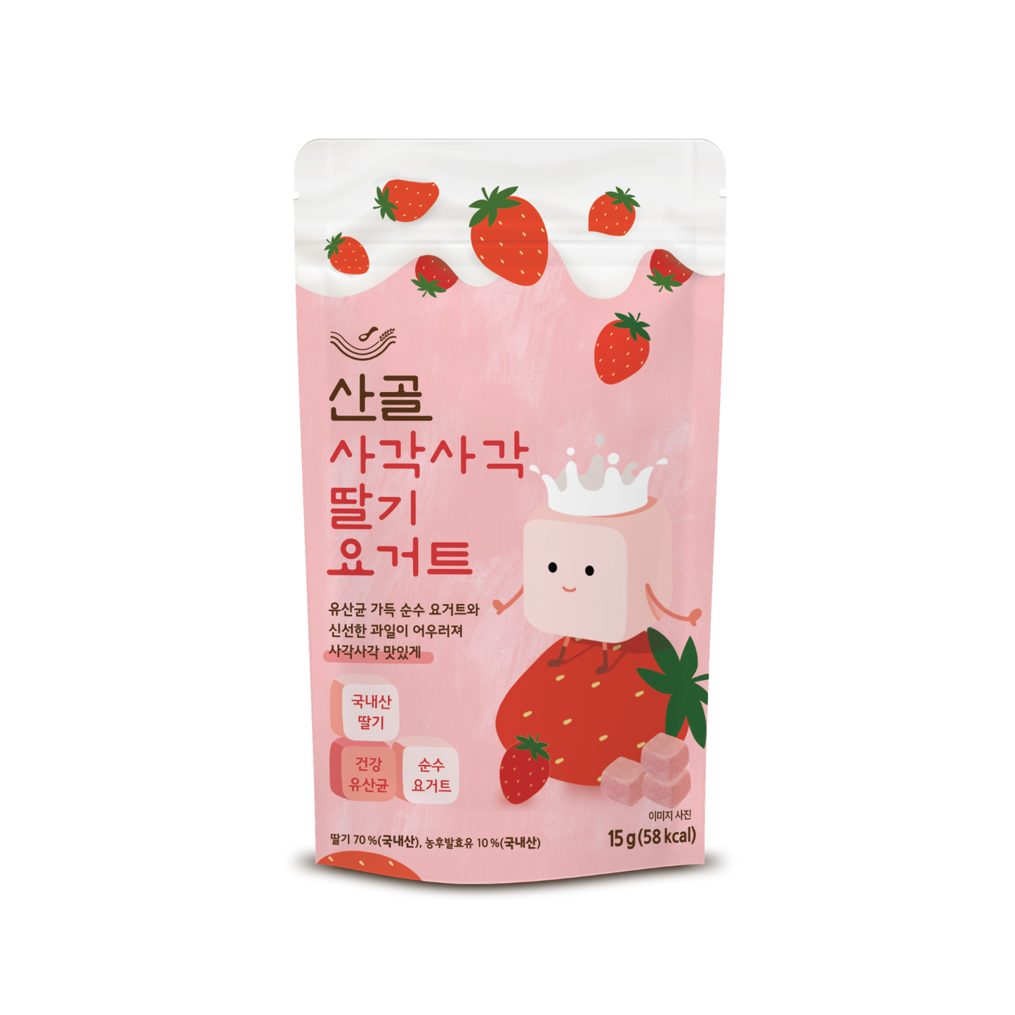 Ecomommeal - Freeze-Dried Yogurt Cube (Strawberry) 15g