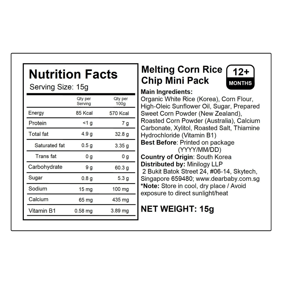 BeBecook - Melting Corn Rice Chip Mini Pack 15g