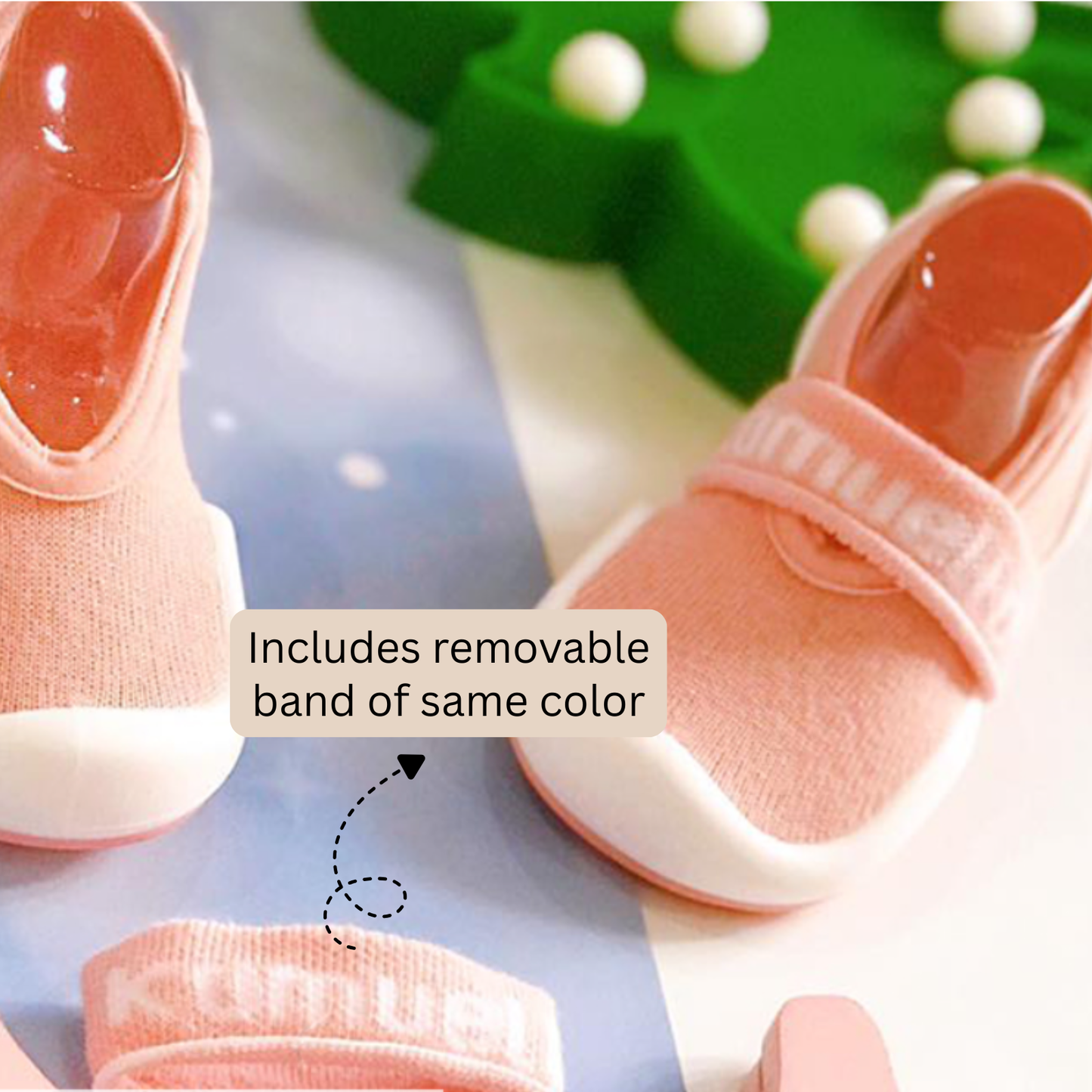 Komuello - Baby Sock Shoes (Flat Pink )