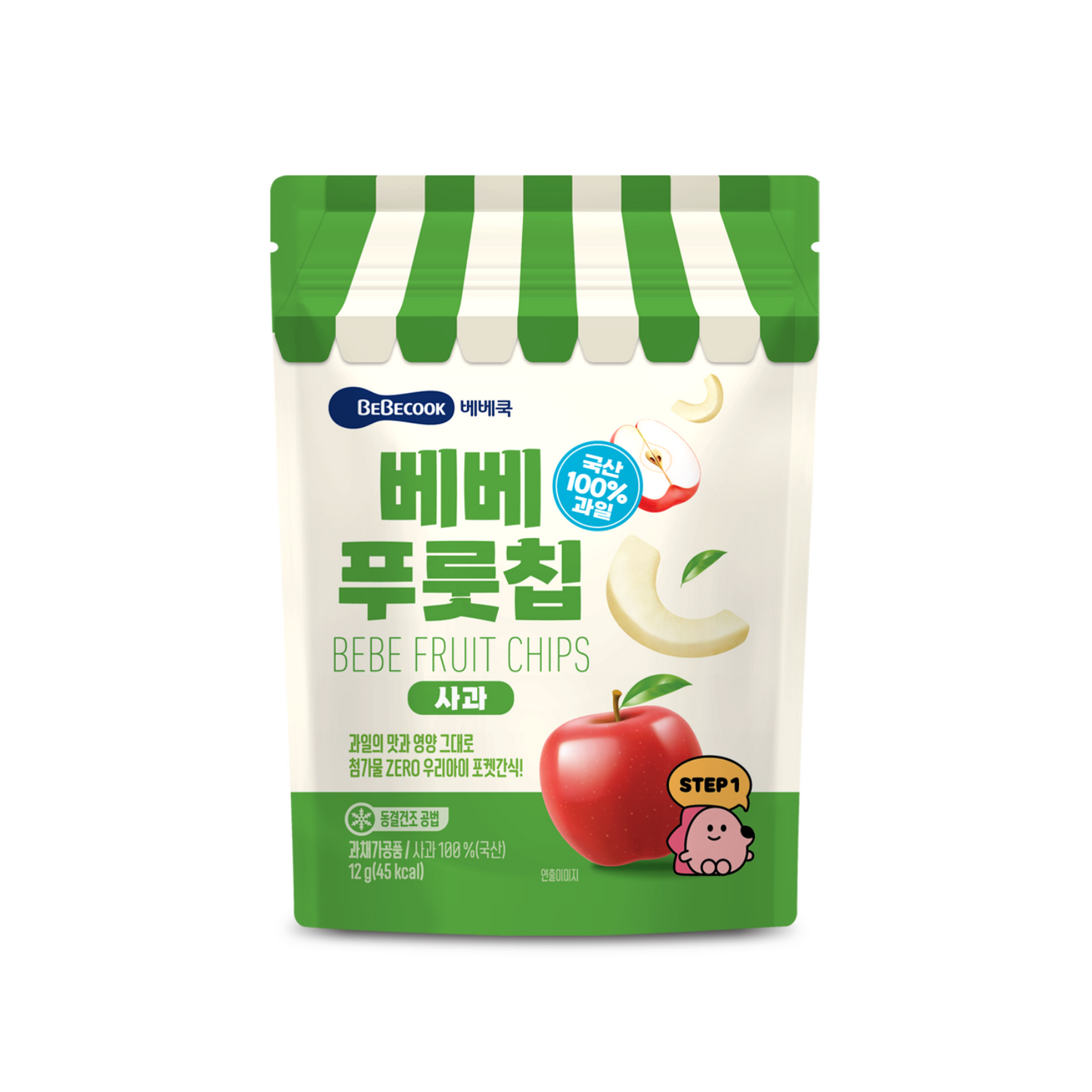 BeBecook - My First Freeze-Dried Fruit Chips (Korean Apple) 12g