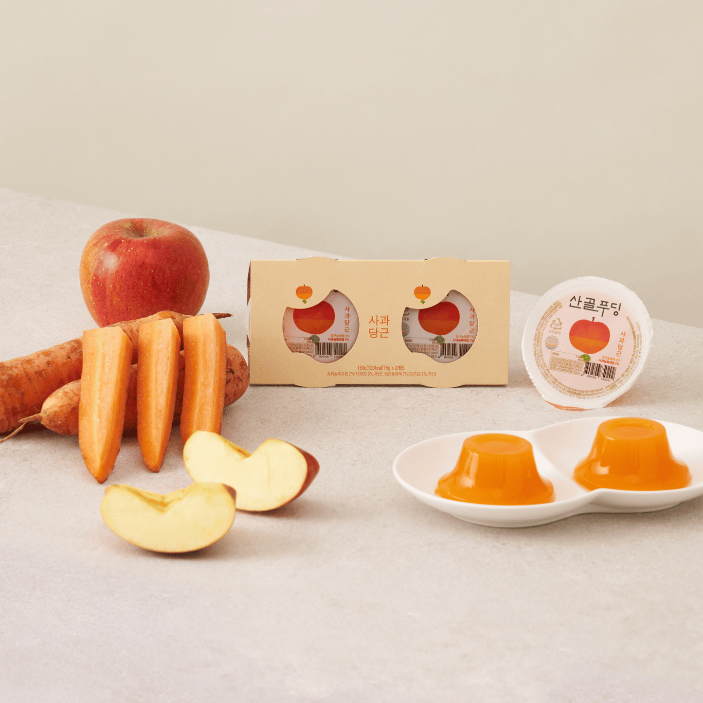 Ecomommeal - Real Fruit Jelly (Apple & Carrot), 75g x 2