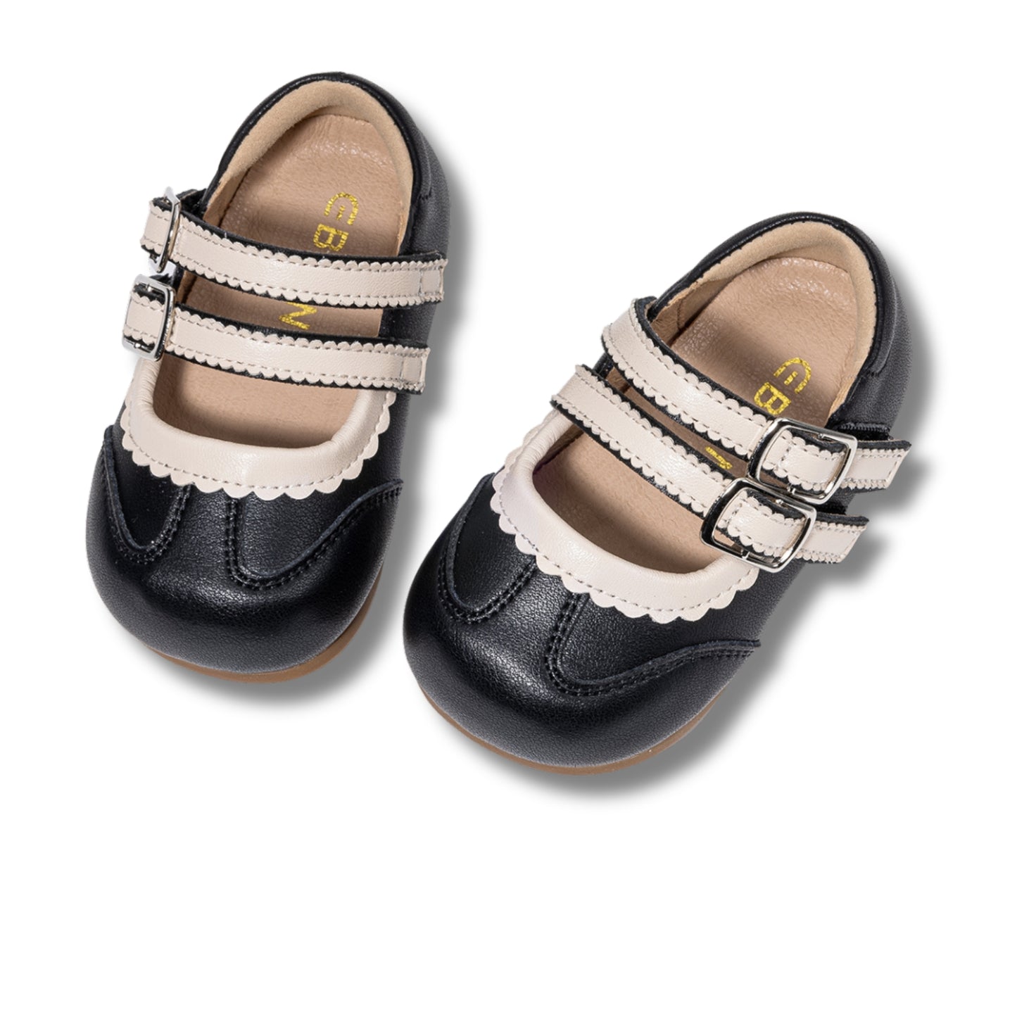 EBmini - E25C196 Twilight Duo-Strap Mary Janes (Black)
