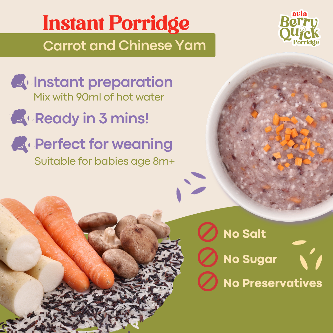 AVIA - Berry Quick Porridge Chinese Yam and Carrot (10g x 2)