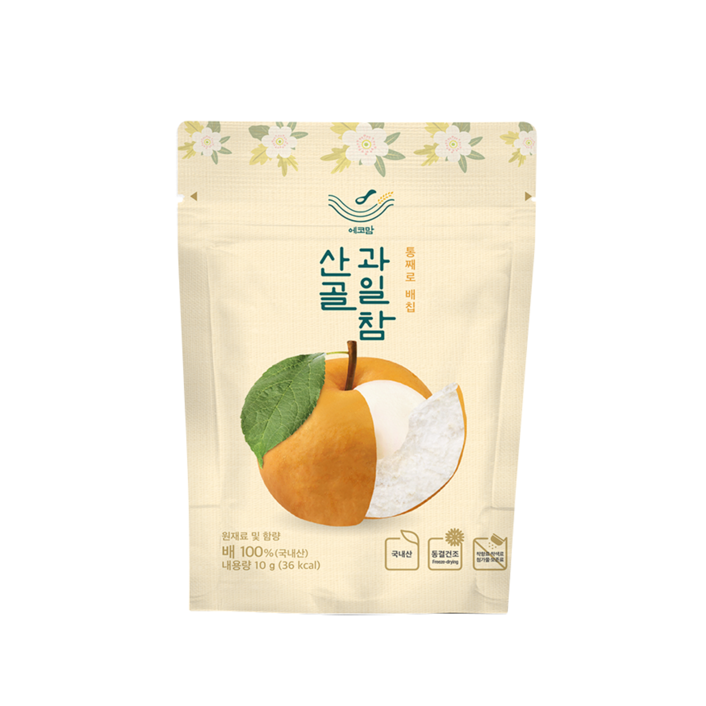 Ecomommeal - Freeze-Dried Fruit Chip (Korean Pear) 10g