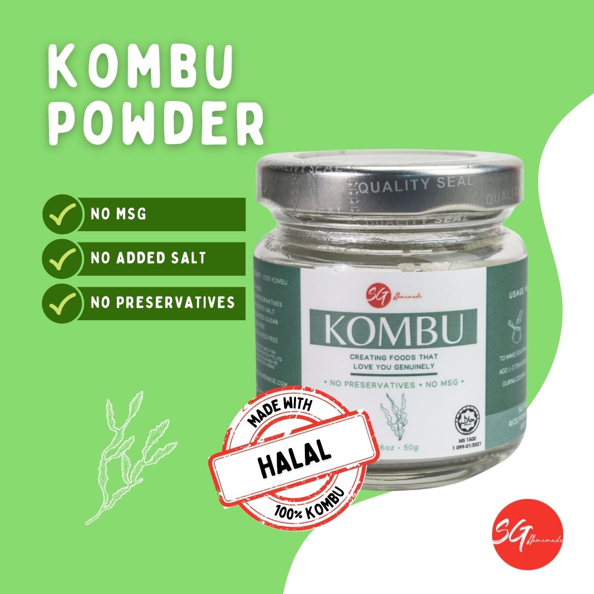 SG Homemade - Kombu Powder 50g