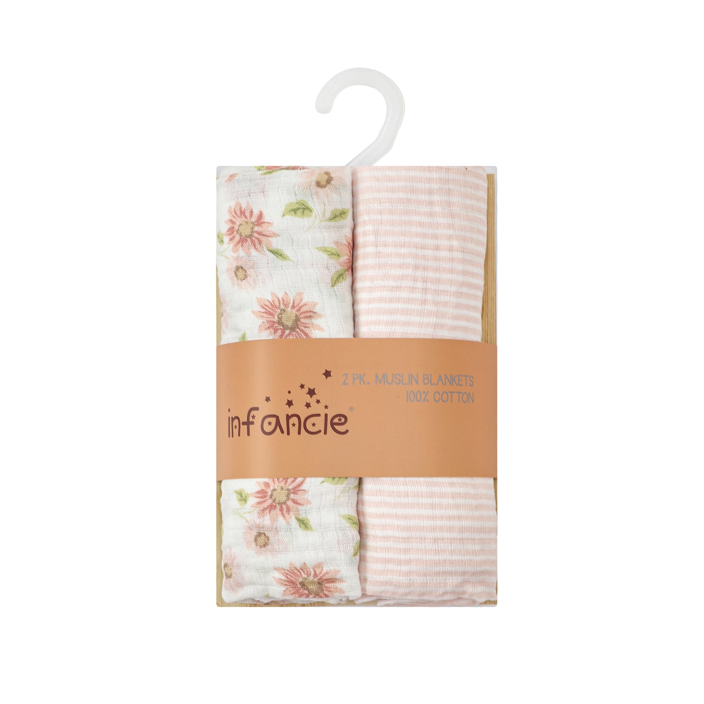 Infancie 2-Pc Muslin Receiver (Flora)