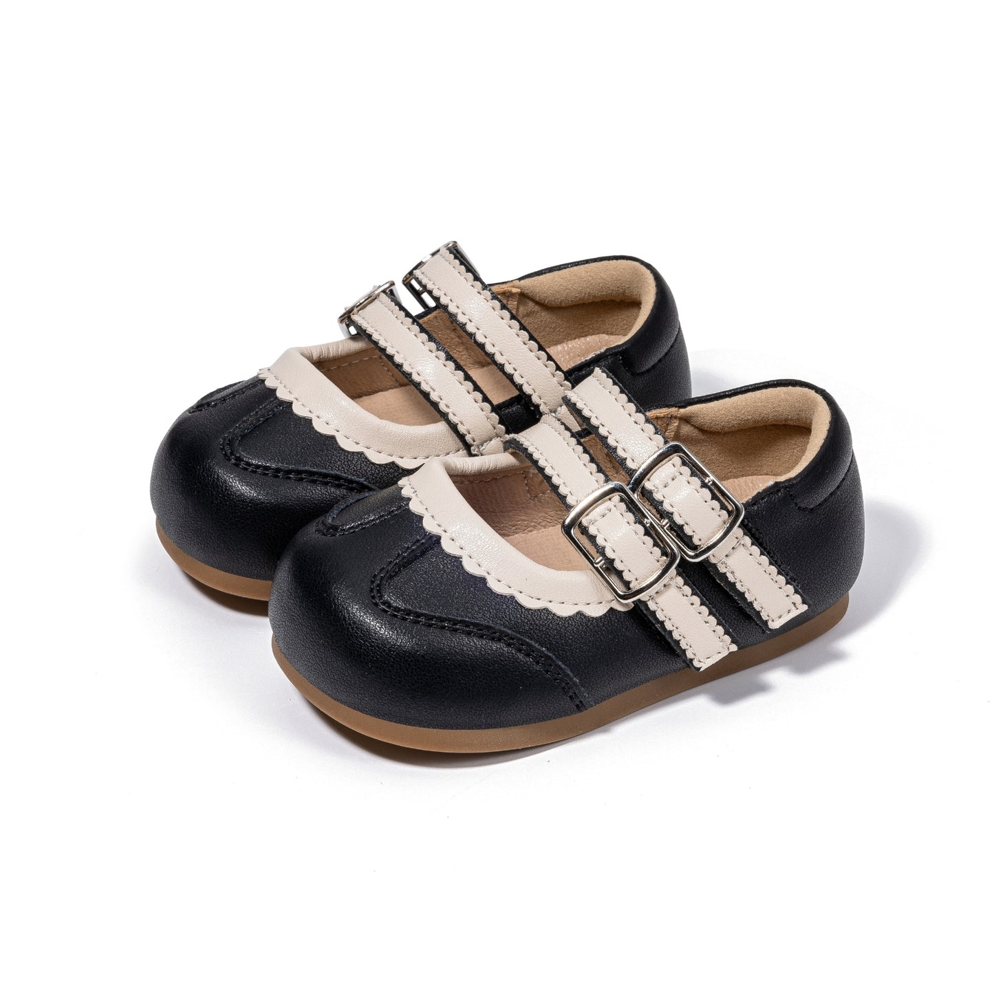 EBmini - E25C196 Twilight Duo-Strap Mary Janes (Black)