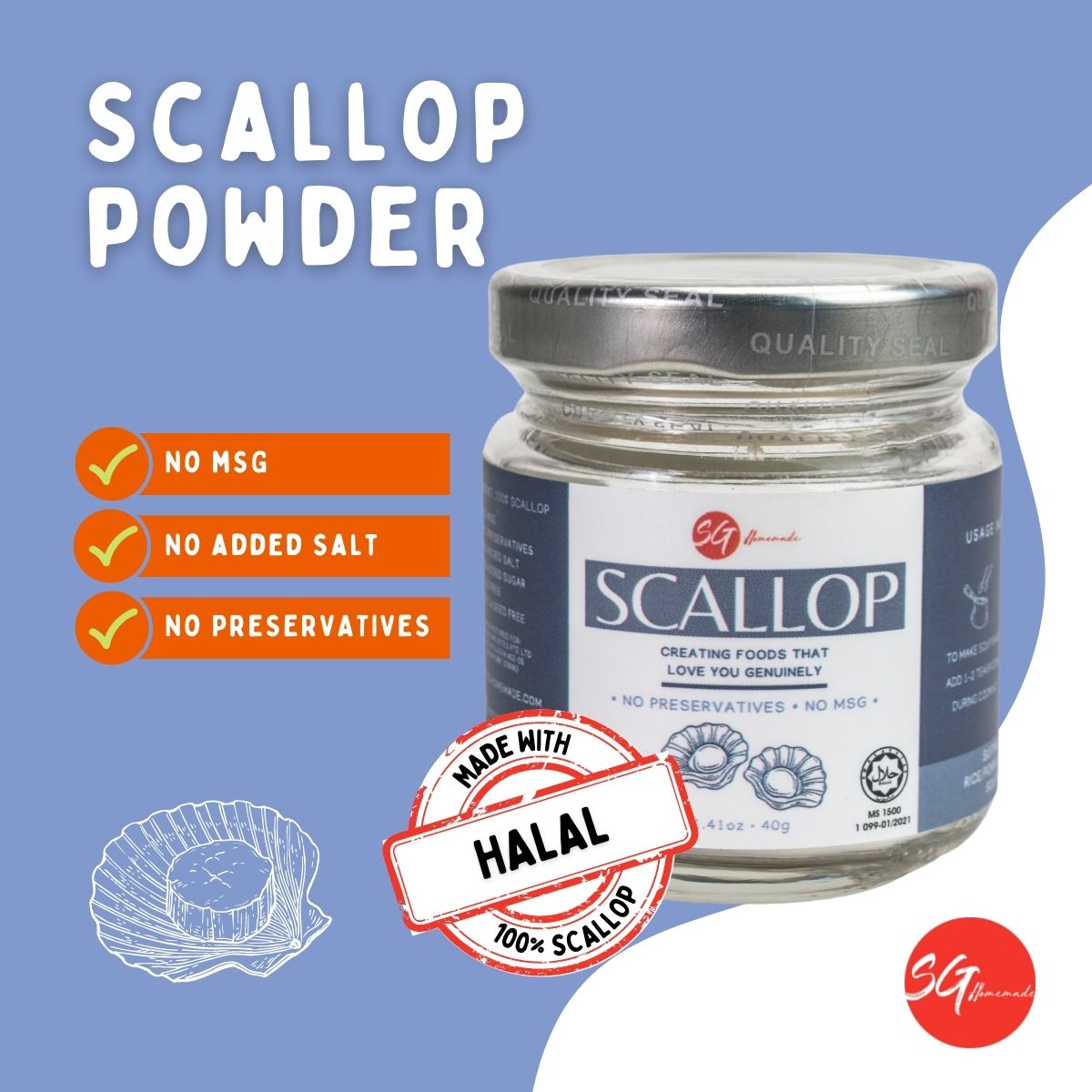 SG Homemade - Scallop Powder 40g