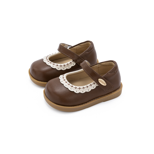 Ebmini - E31022 Scallop-Lace Mary Janes