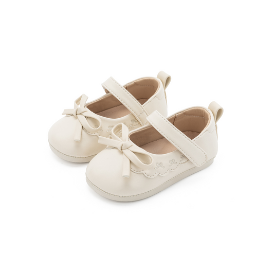 Ebmini - E31040 Bow & Lace Mary Janes