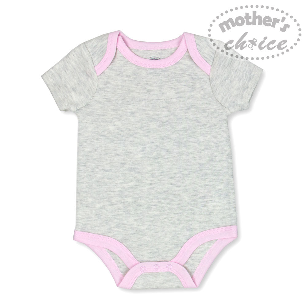 MOTHER'S CHOICE 5-Pc 100% Cotton Short-Sleeved Baby Bodysuit (Summer)