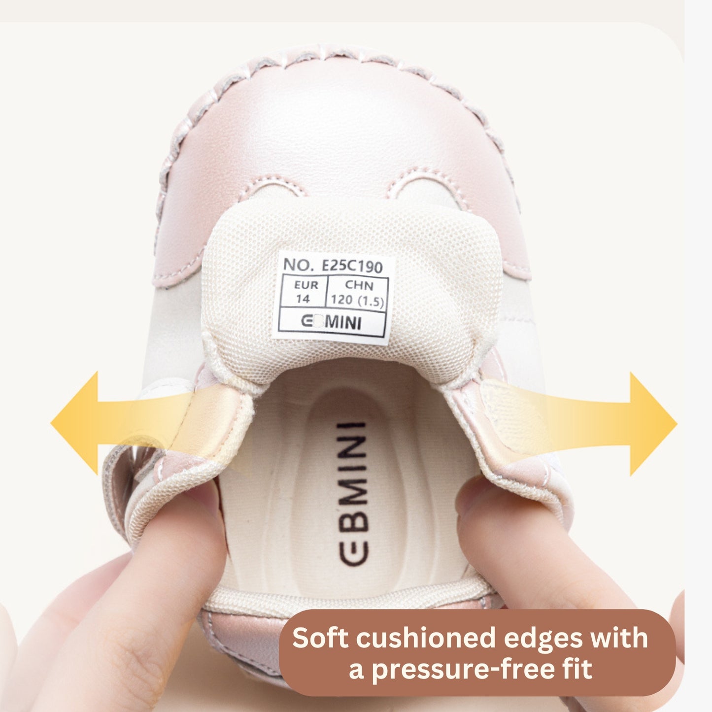 EBmini - E25C190 Twinkle Steps Baby Sneakers (Pink)