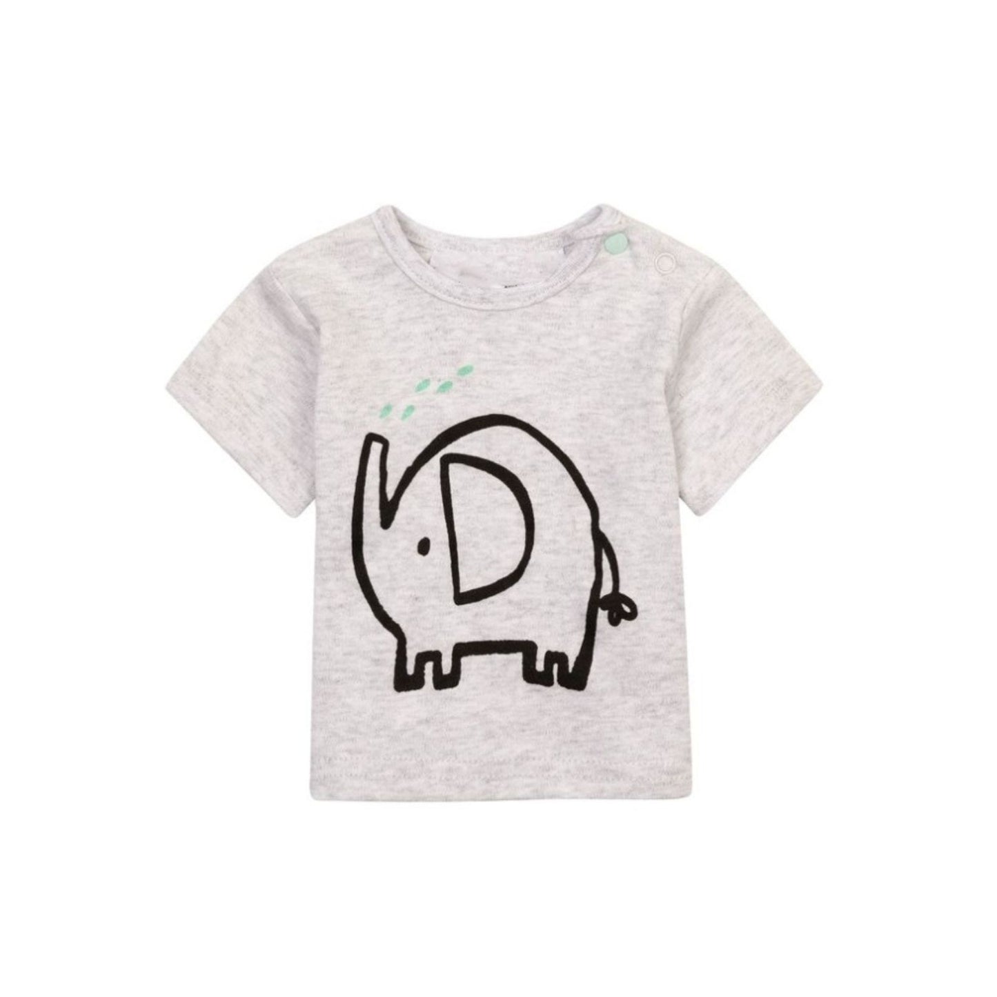 INFANCIE 3-Pc 100% Cotton Baby Tee Shirt (Mint Jungle)