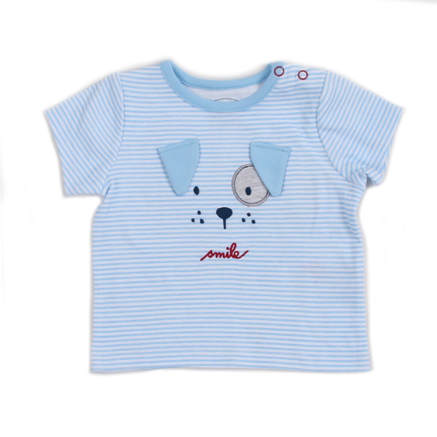 MOTHER'S CHOICE 3-pc Tee, Shorts and Socks set (Blue Doggie)