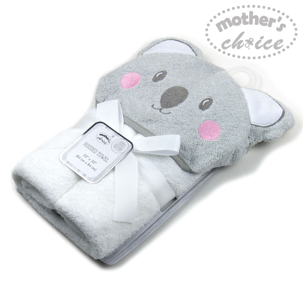 MOTHER'S CHOICE 100% Pure Cotton Infant / Baby 3D Hooded Towel (Koala)