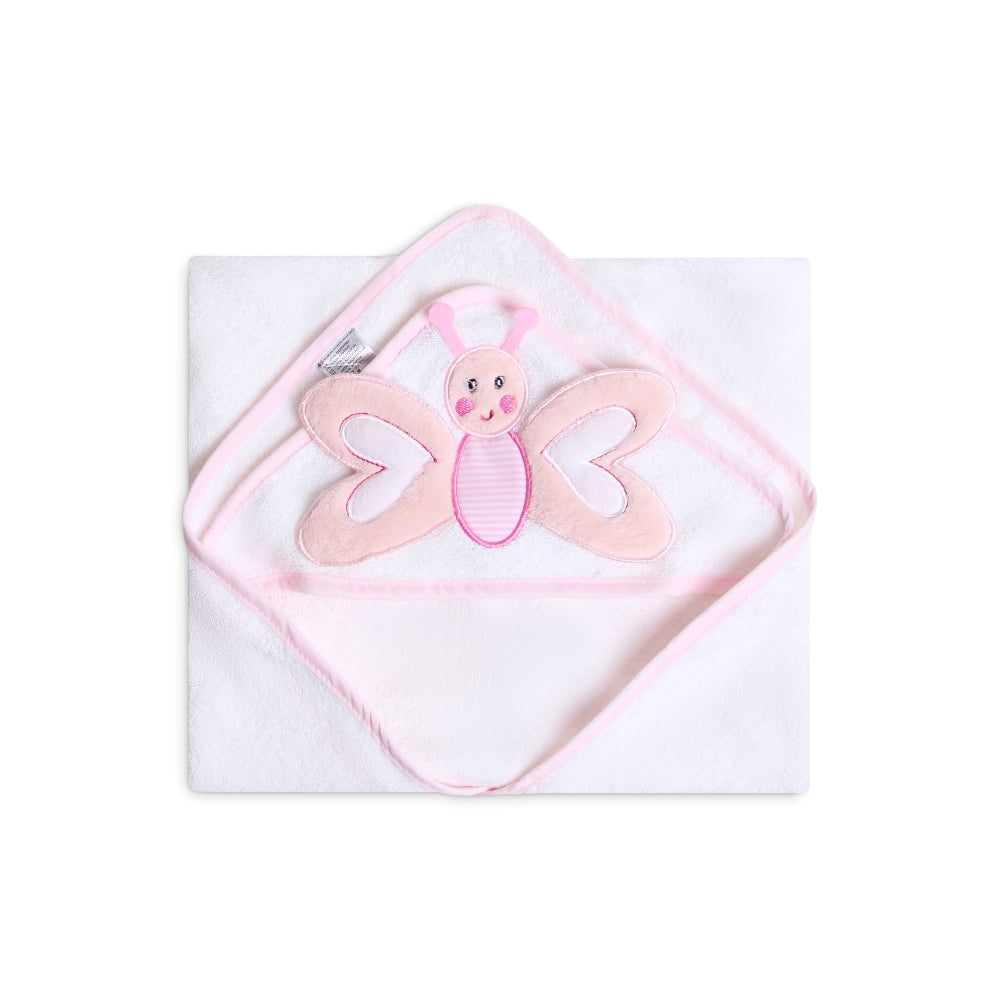 MOTHER'S CHOICE 3D 100% Pure Cotton Infant / Baby Hooded Towel (Butterfly)