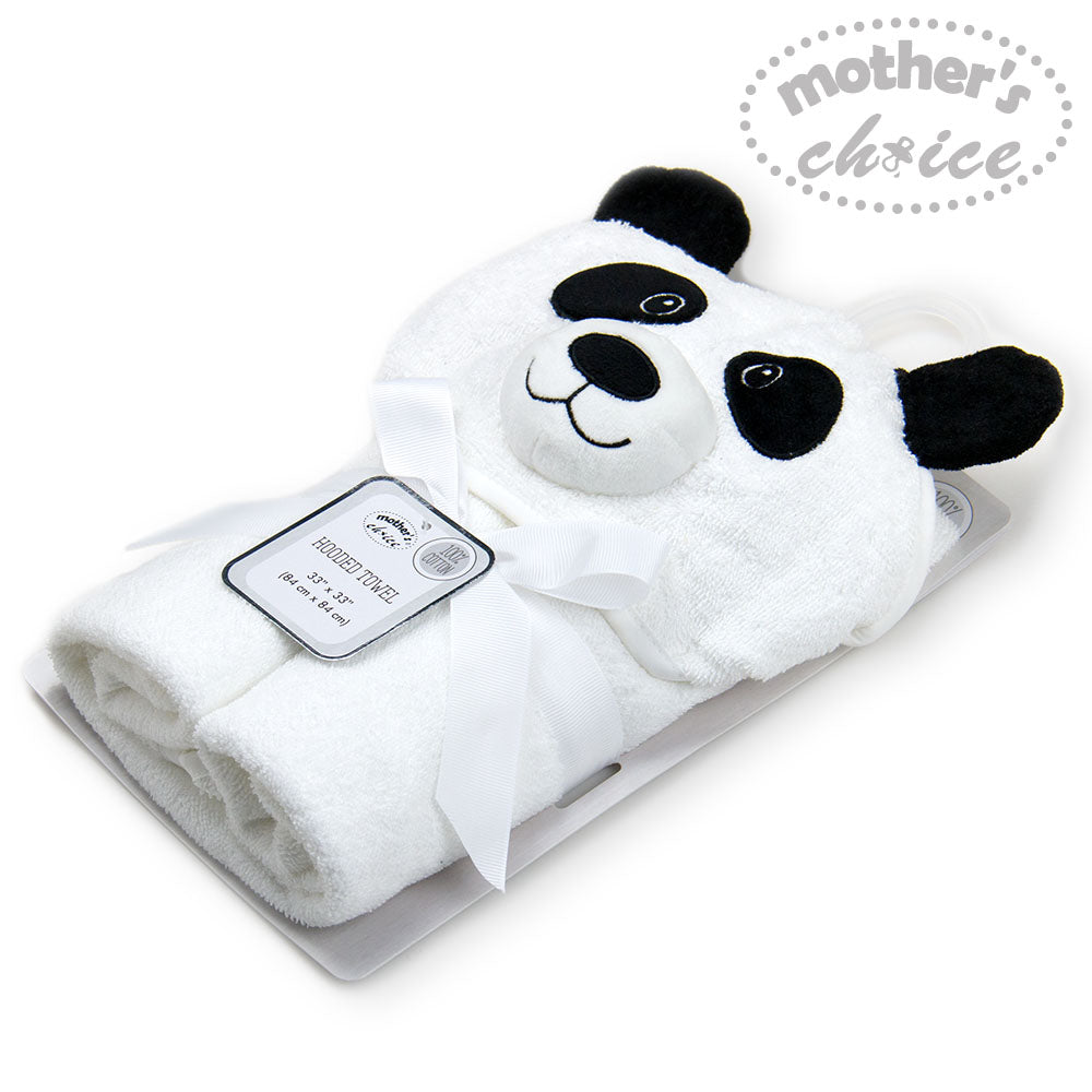 MOTHER'S CHOICE 100% Pure Cotton Infant / Baby 3D Hooded Towel (Panda)