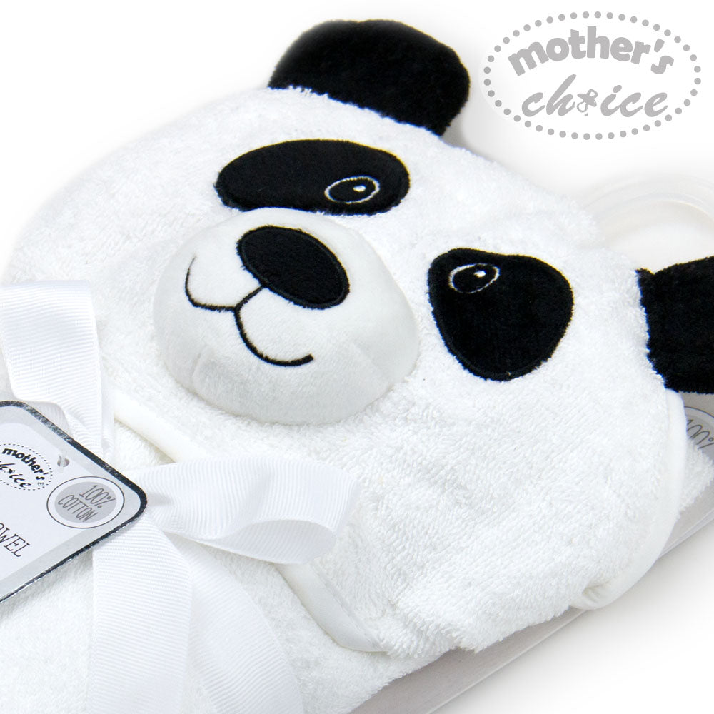 MOTHER'S CHOICE 100% Pure Cotton Infant / Baby 3D Hooded Towel (Panda)