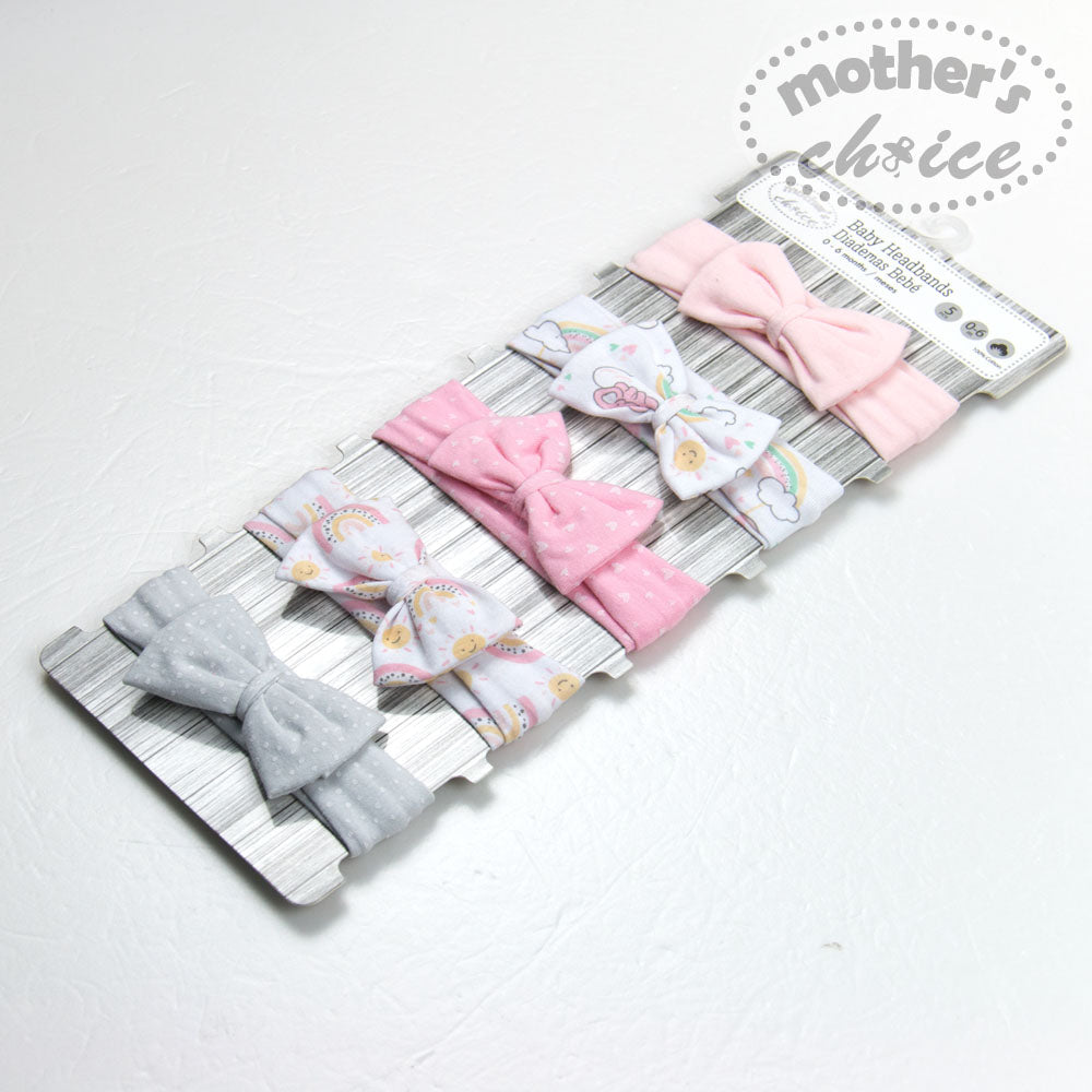 MOTHER'S CHOICE 5-Pc Baby Headbands (Multi-Color)