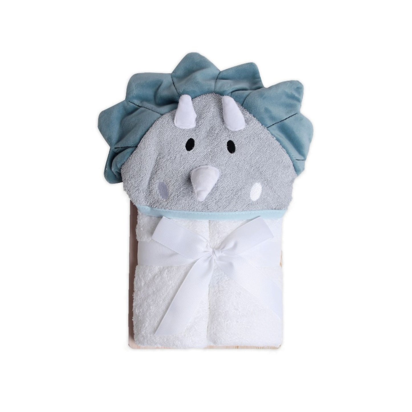 INFANCIE 100% Pure Cotton Infant / Baby 3D Hooded Towel (Dino)