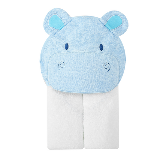 MOTHER'S CHOICE 100% Pure Cotton Infant / Baby 3D Hooded Towel (Hippo)