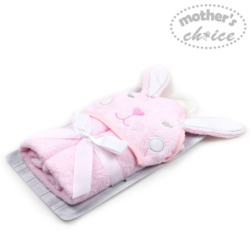 MOTHER'S CHOICE 100% Pure Cotton Infant / Baby 3D Hooded Towel (Rabbit)