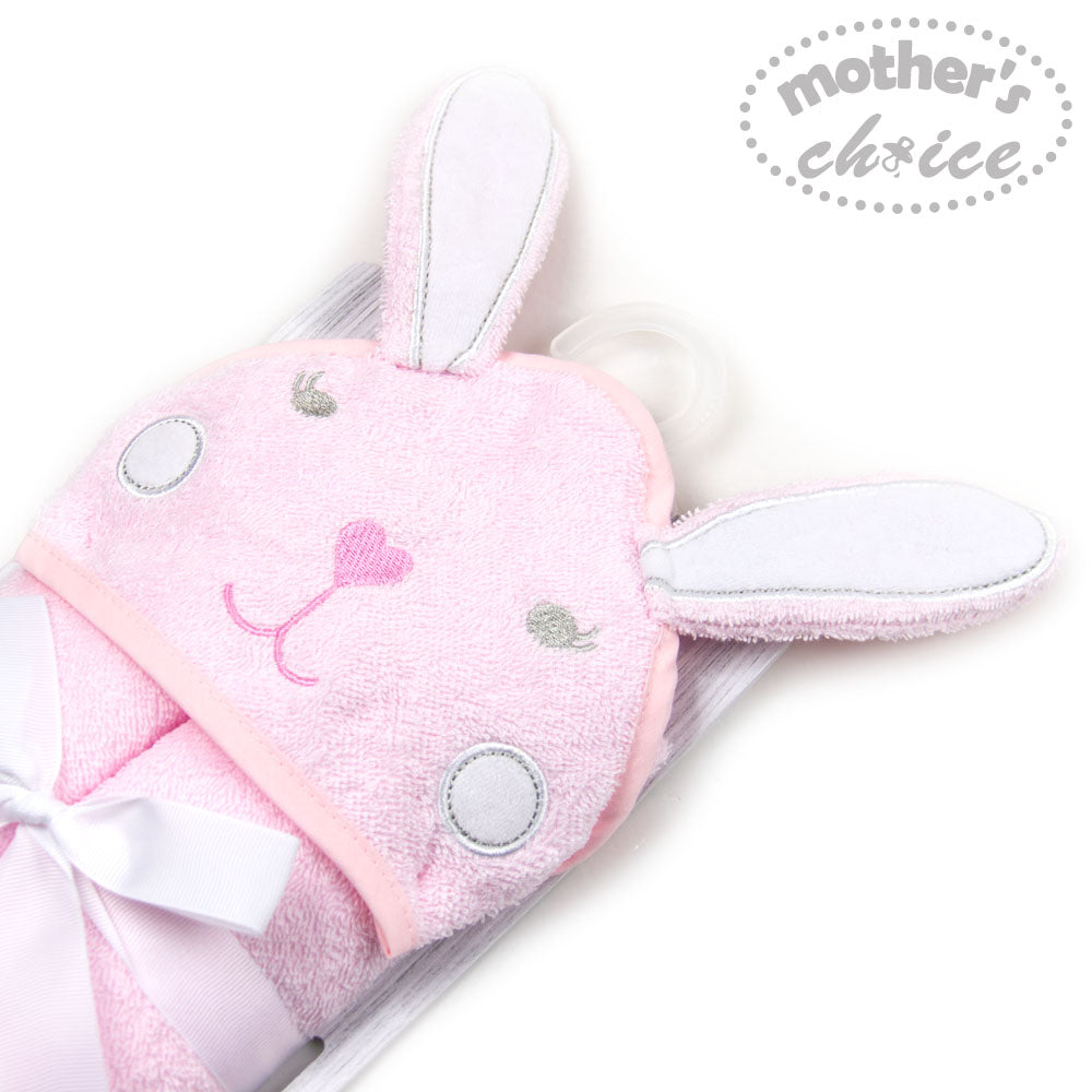 MOTHER'S CHOICE 100% Pure Cotton Infant / Baby 3D Hooded Towel (Rabbit)