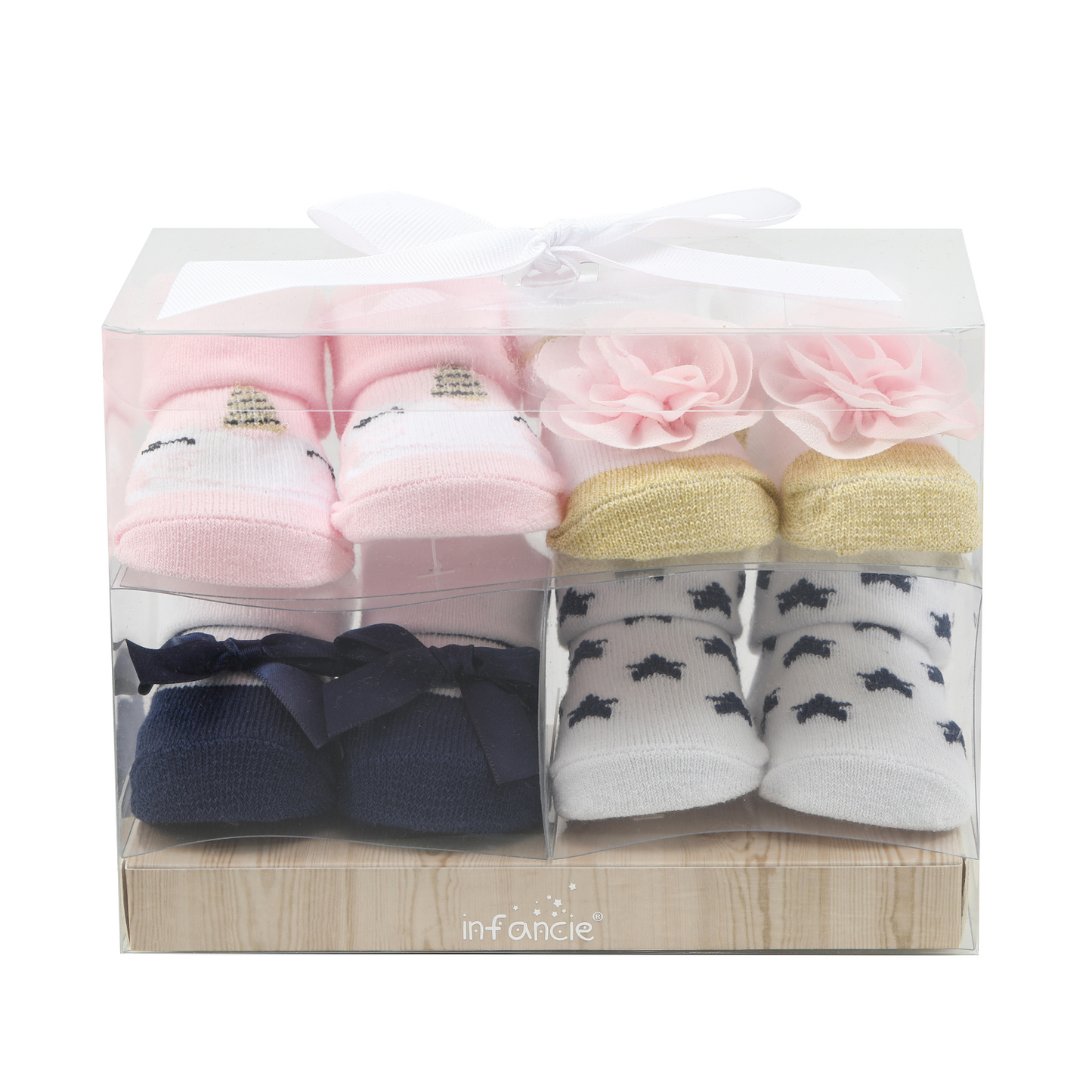 INFANCIE Baby Socks 0-6m Gift Box (Unicorn & Stars )