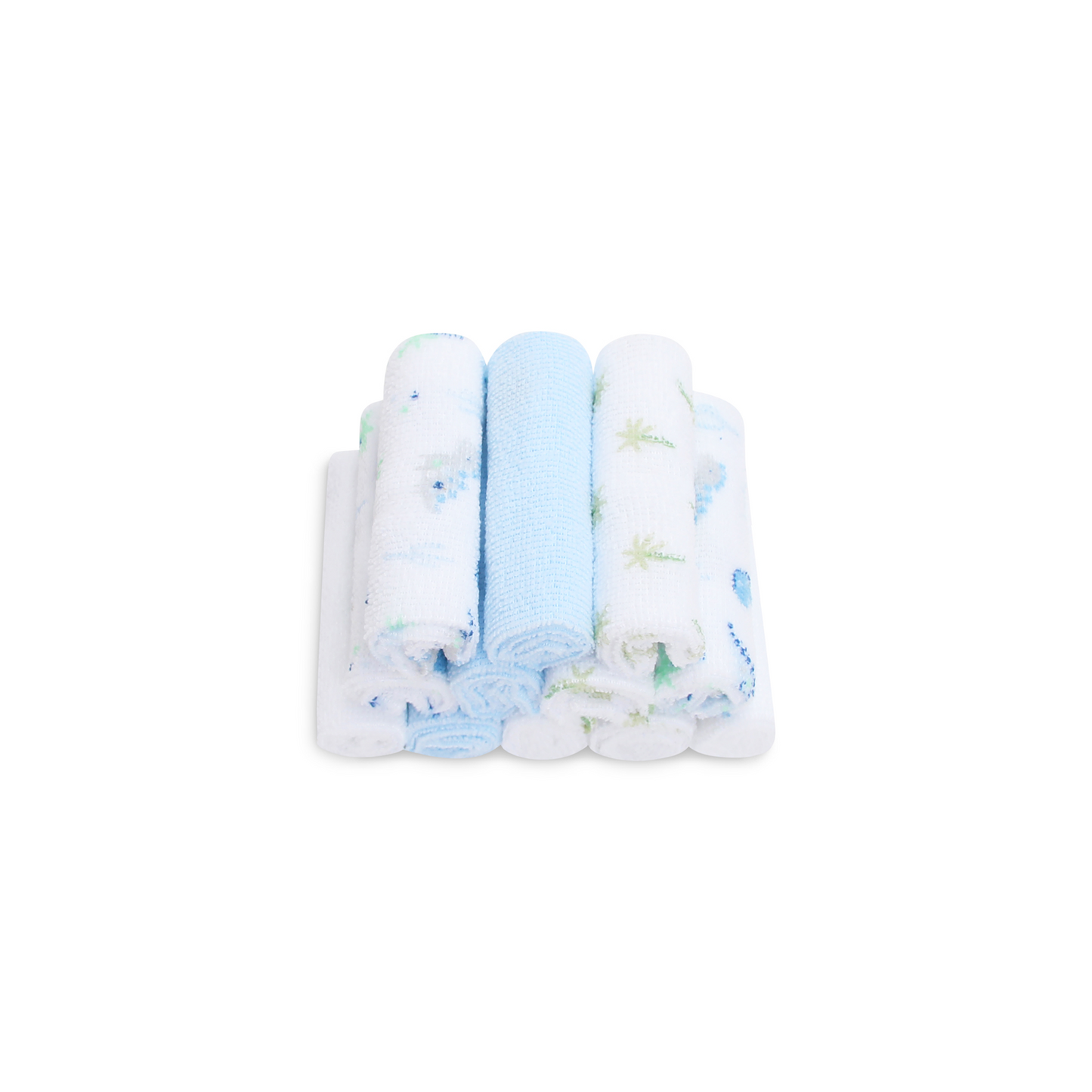 MOTHER'S CHOICE 12-Pc Wash Cloth (Blue Dino)