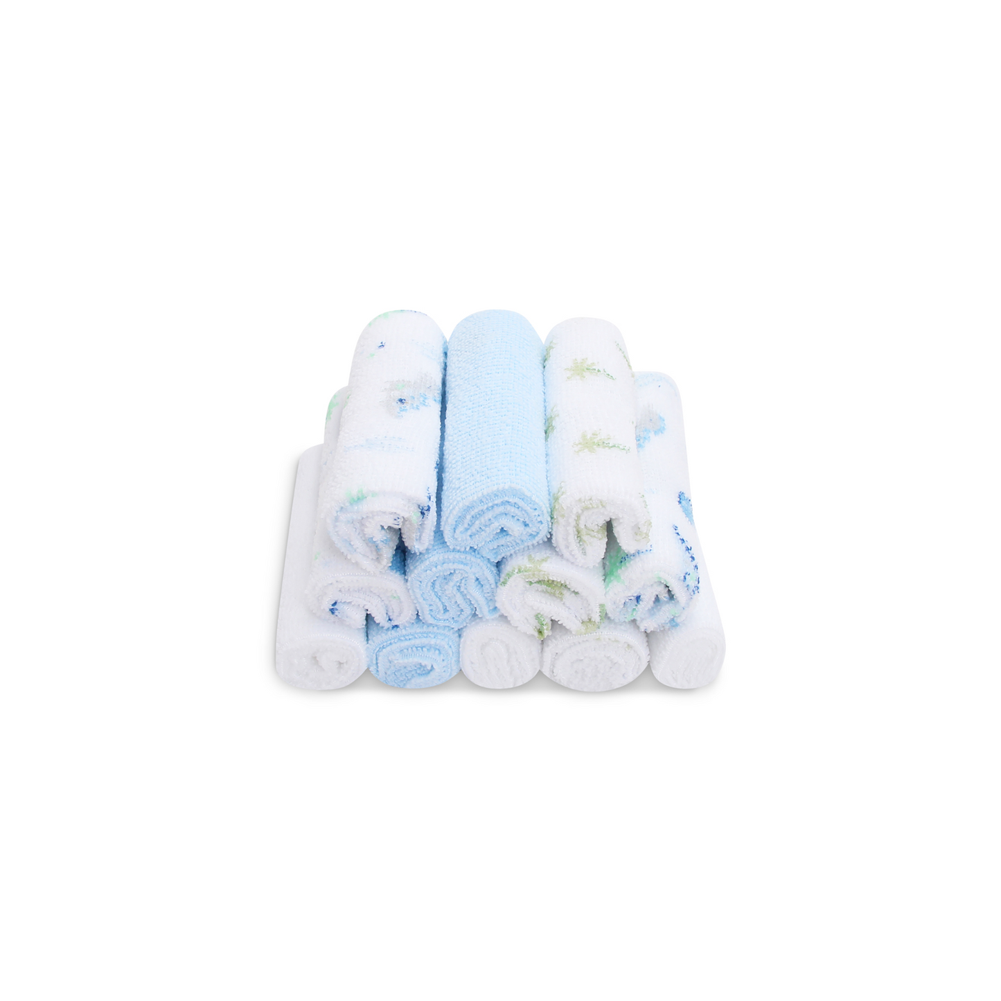 MOTHER'S CHOICE 12-Pc Wash Cloth (Blue Dino)