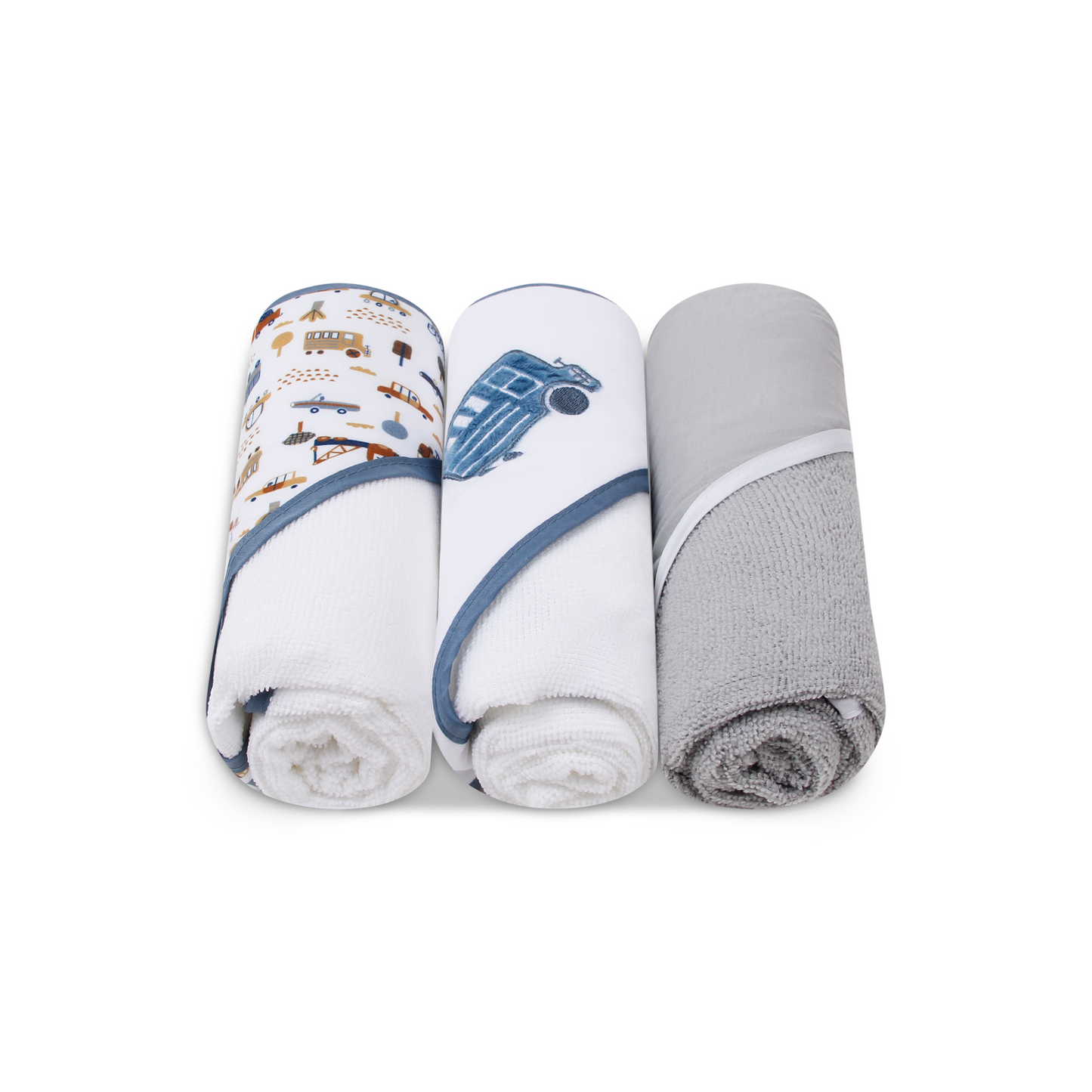 MOTHER'S CHOICE 3-Pc Baby Hooded Towel Set (Vroom)