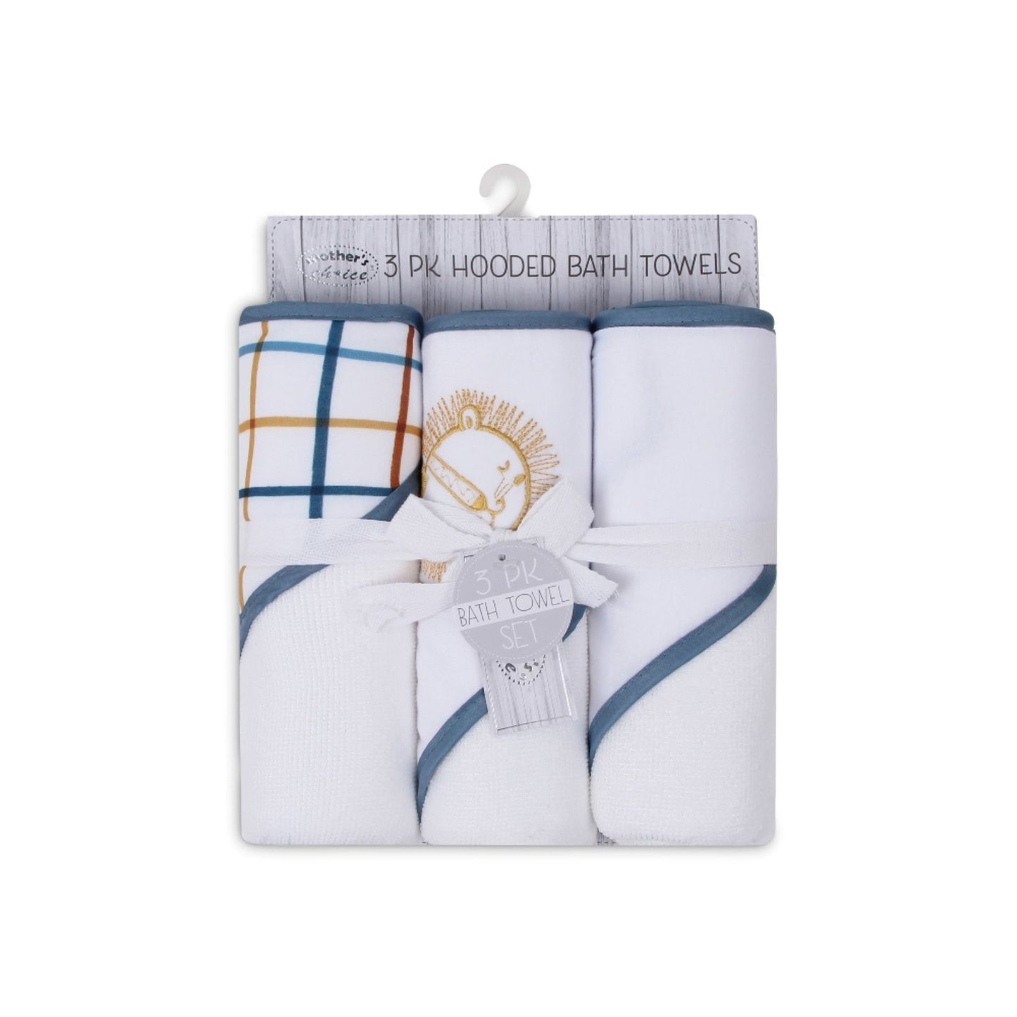 MOTHER'S CHOICE 3-Pc Baby Hooded Towel Set