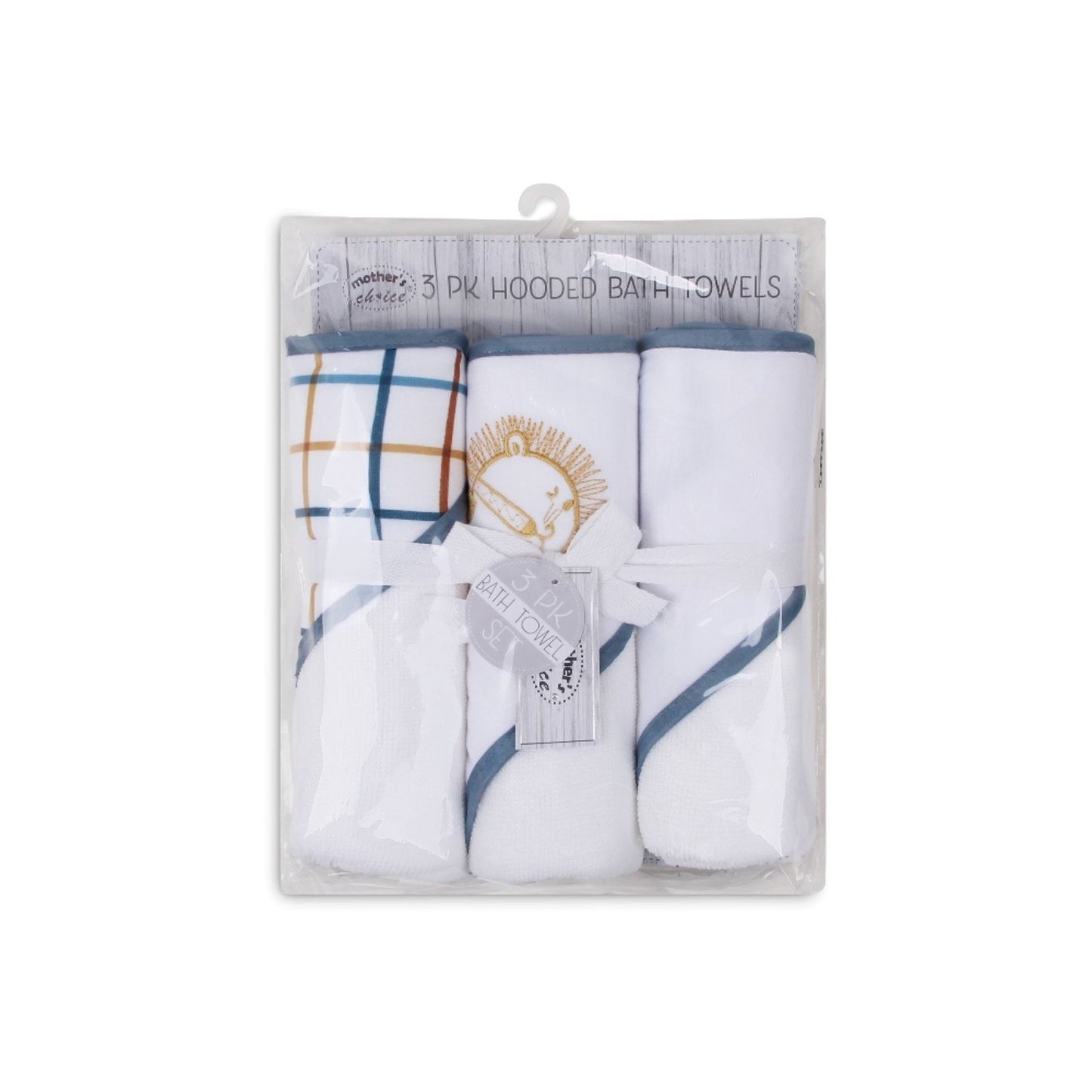 MOTHER'S CHOICE 3-Pc Baby Hooded Towel Set