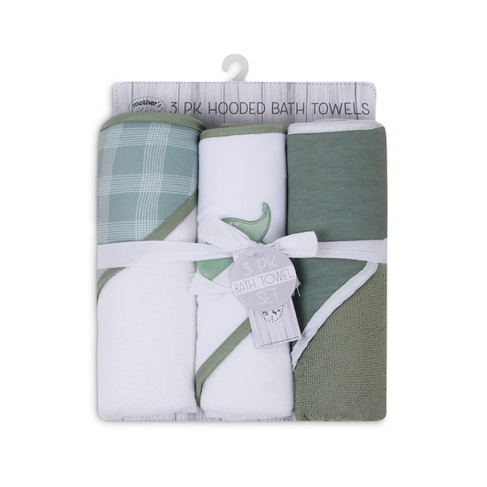 MOTHER'S CHOICE 3-Pc Baby Hooded Towel Set