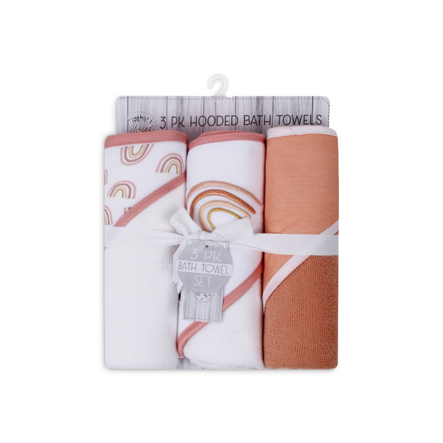 MOTHER'S CHOICE 3-Pc Baby Hooded Towel Set