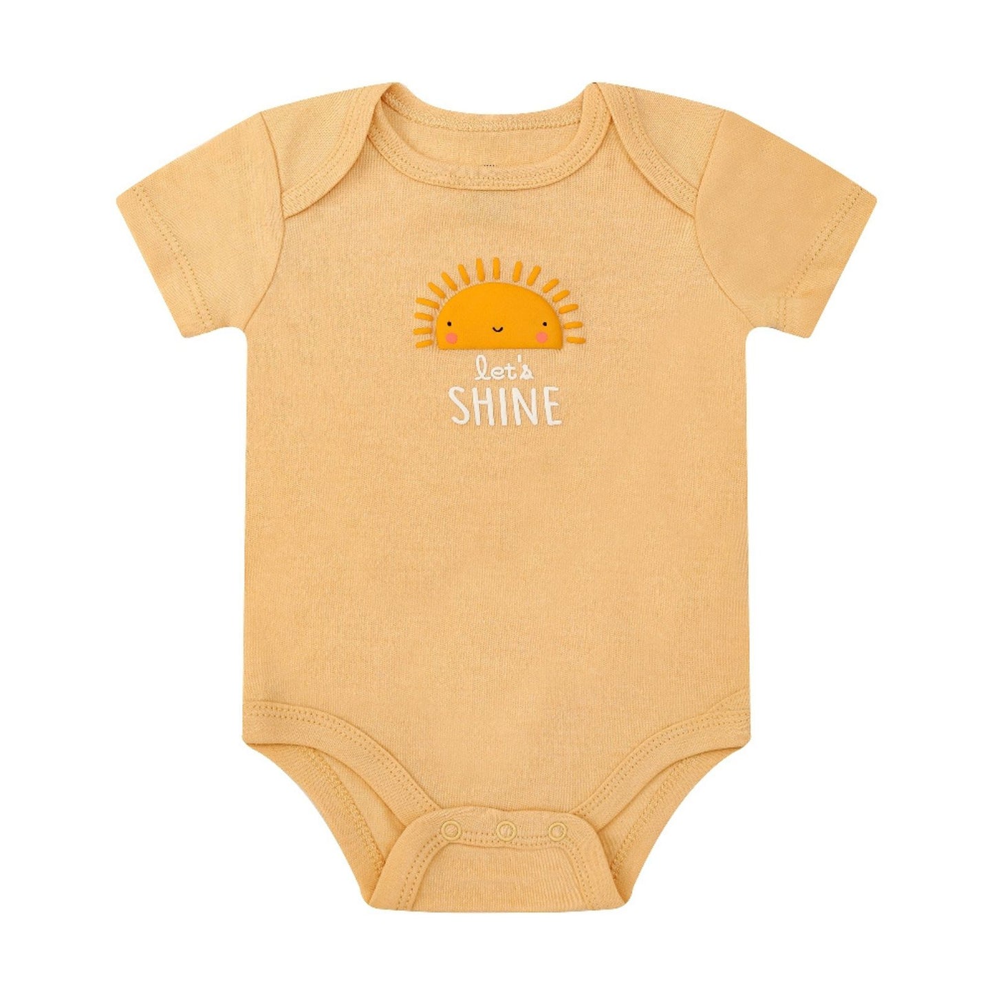 MOTHER'S CHOICE 3-Pc 100% Cotton Short-Sleeved Baby Bodysuit (Sunshine)