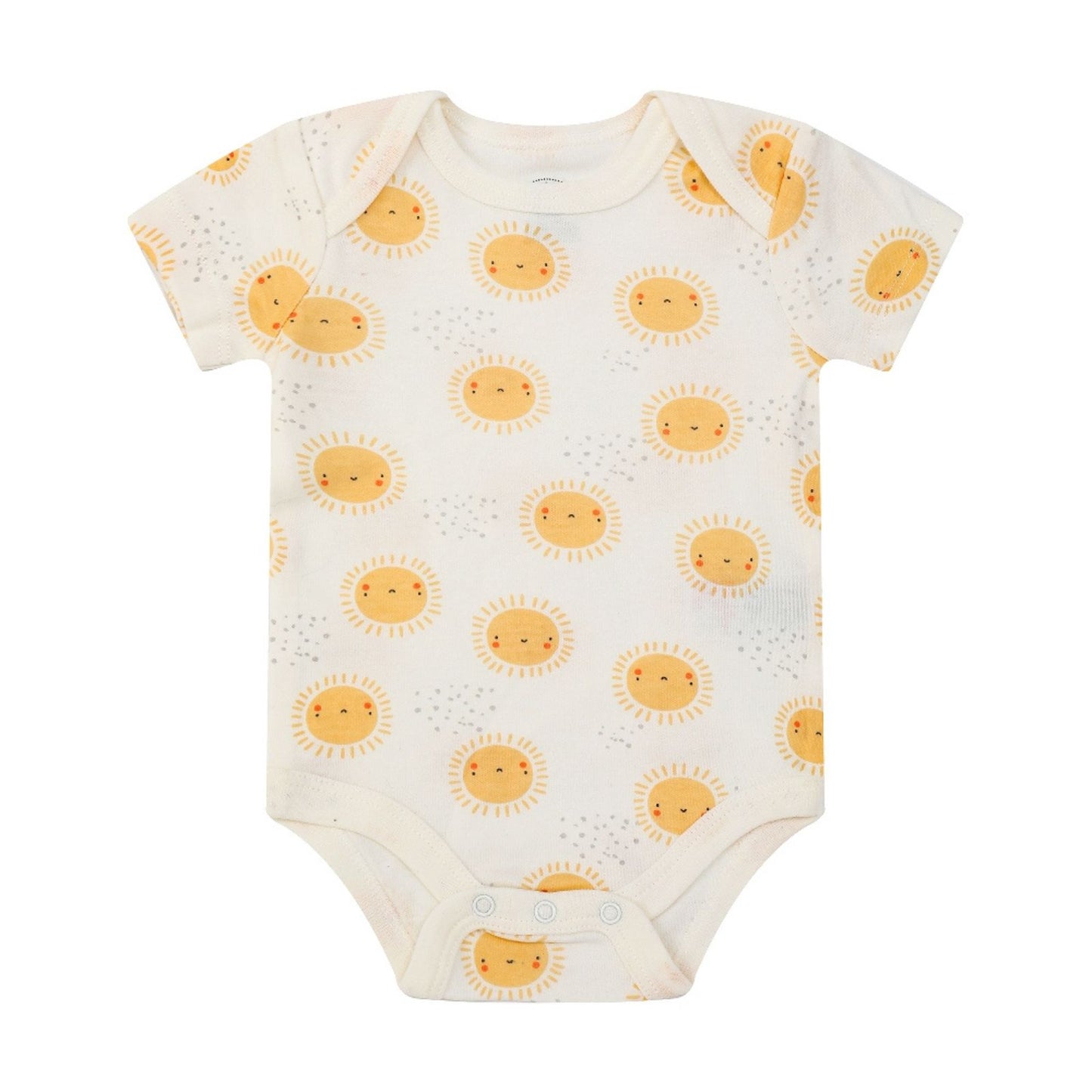 MOTHER'S CHOICE 3-Pc 100% Cotton Short-Sleeved Baby Bodysuit (Sunshine)